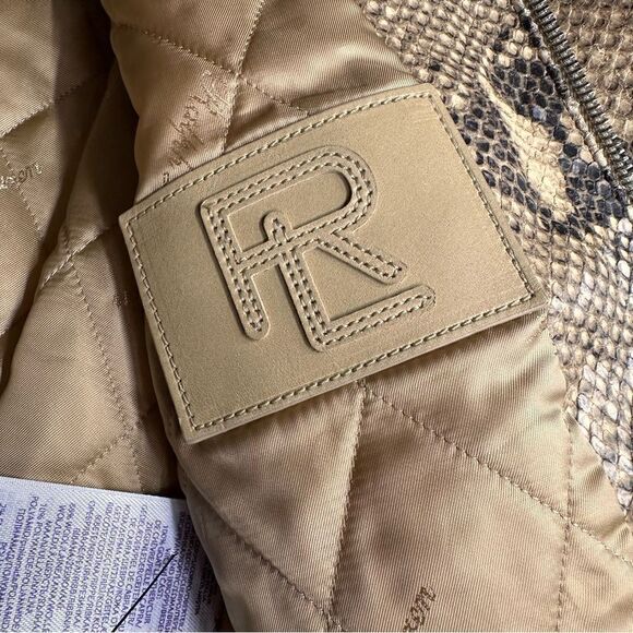 Ralph Lauren 2021 Pre-Fall Collection Lyle Python Skin Bomber Jacket - Picture 7 of 17